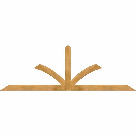 Ekena Millwork Richland Rough Sawn Timber Gable Bracket, Western Red Cedar, 96"W x 32"H x 4"D x 4"F, 8/12 Pitch GBW096X32X0404RIC00RWR